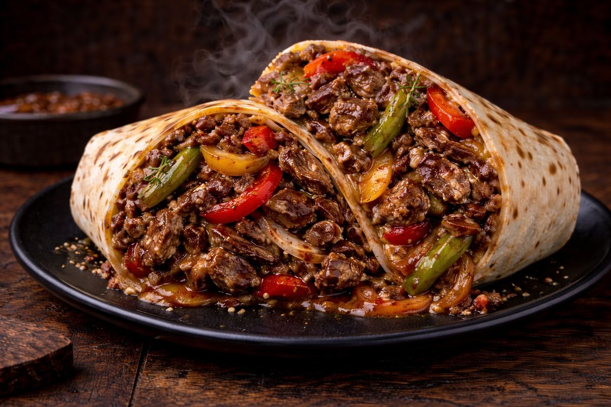 Pepper Steak Burrito